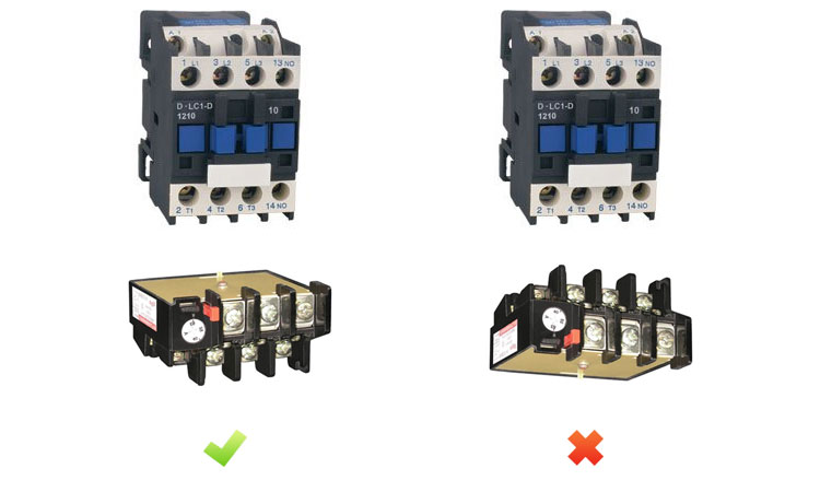德力西交流接觸器和熱繼的匹配
