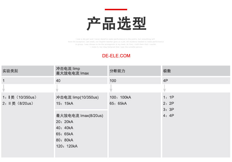 德力西浪涌保護(hù)裝置DZ47SCB 防雷保護(hù)器裝置產(chǎn)品選型手冊