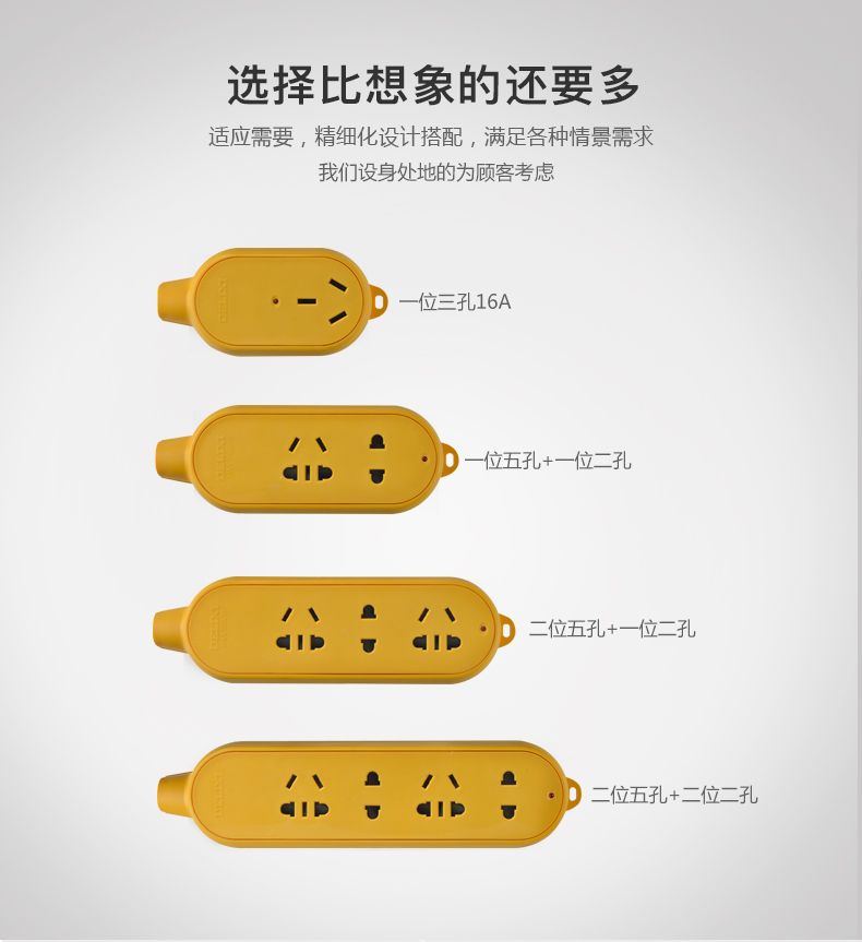 德力西工程插板 德力西無線插板 德力西工程摔不爛插排 德力西工程黃色耐摔拖線板