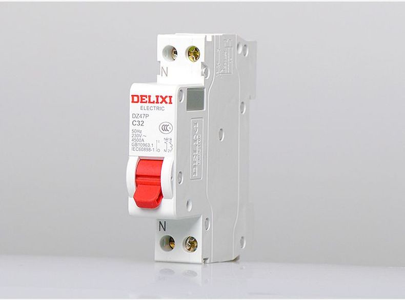 德力西斷路器單片雙極DZ47P雙進雙出斷路器 1P+N單片寬度小型斷路器 可選電流16A 20A 25A 32A 40A