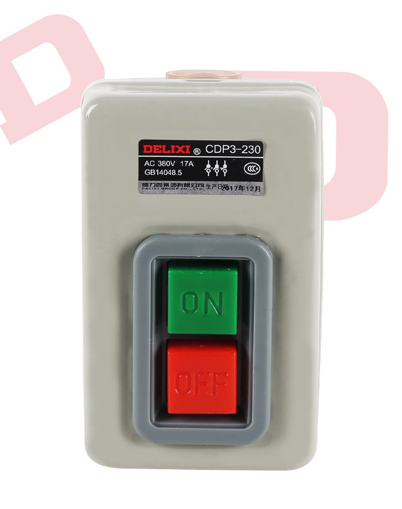 德力西動力押扣開關CDP3-230/BS230 切割機開關 電動機開關 通用型押扣開關