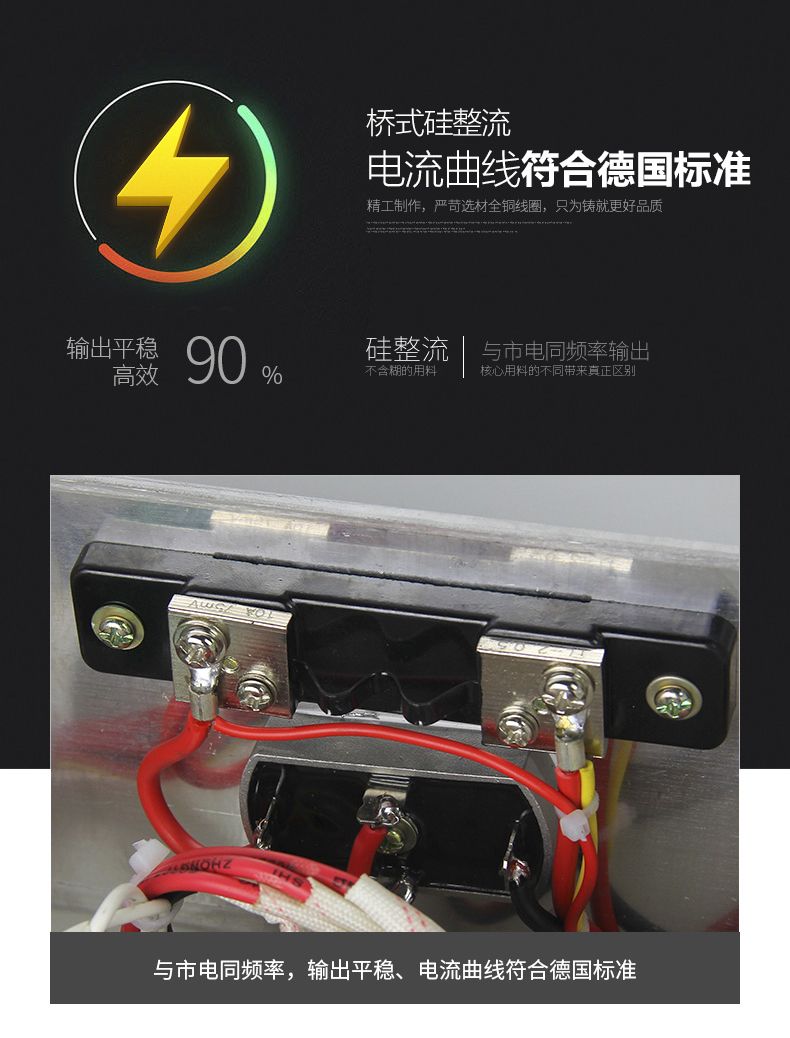 德力西硅整流充電機 GCA-H 10A 6~24V可使用 3擋手動轉(zhuǎn)換 充滿電自動停止 電瓶充電器 直流充電機