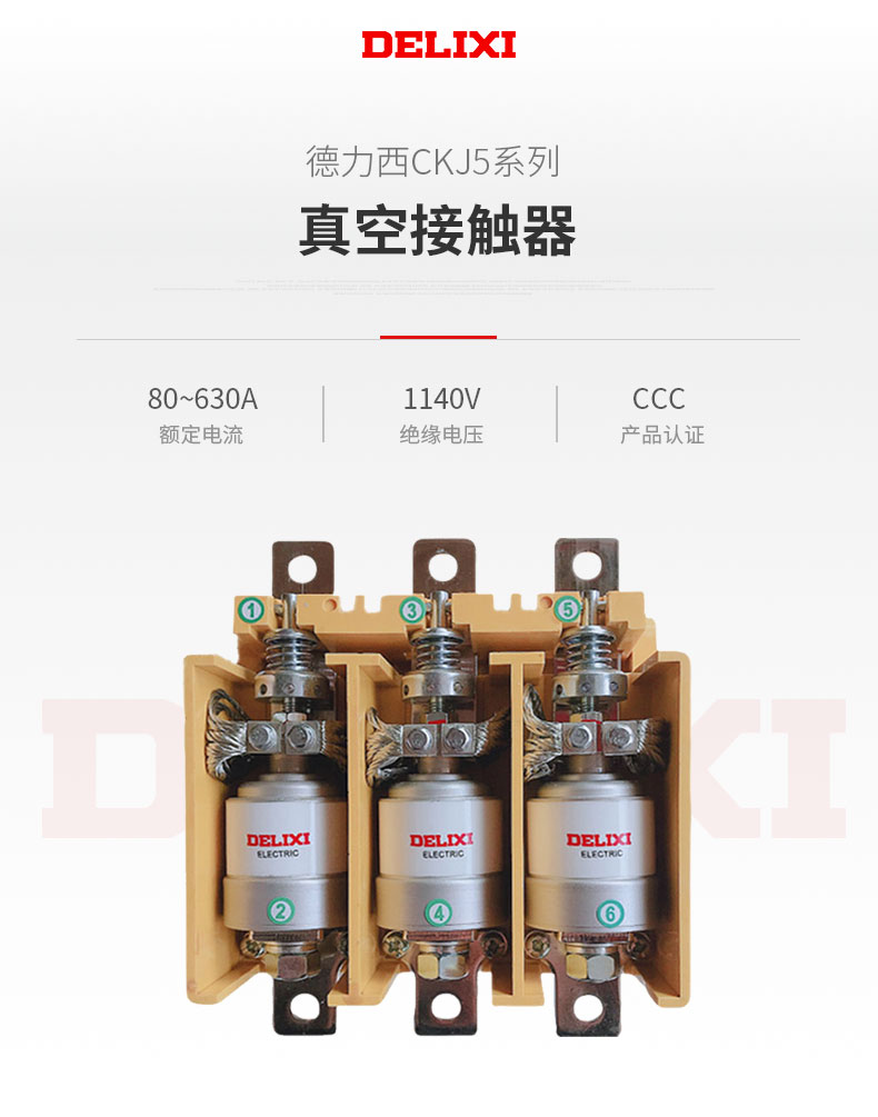 德力西CKJ5真空交流接觸器 CKJ5-80/125/160/250/400/600額定電流可選 真空接觸器1140V