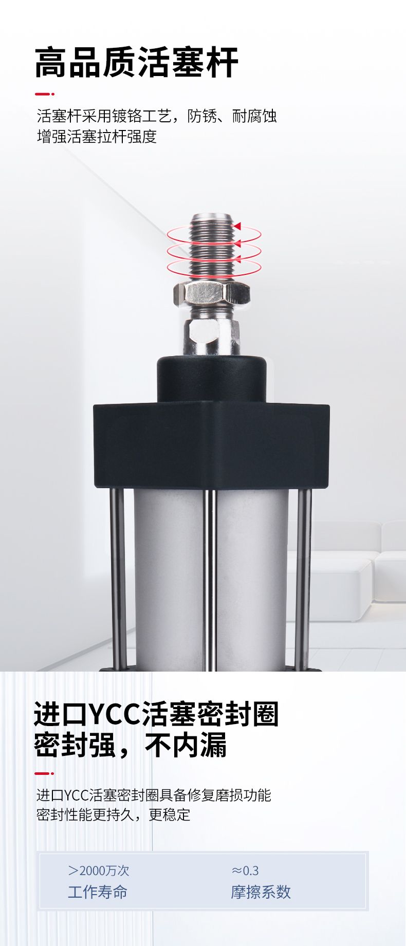 德力西SC氣缸 德力西氣缸 標準復動型氣缸 默認不帶磁不帶安裝支架 可定制帶磁氣缸 可搭配CS1-F/CS1-U磁性開關