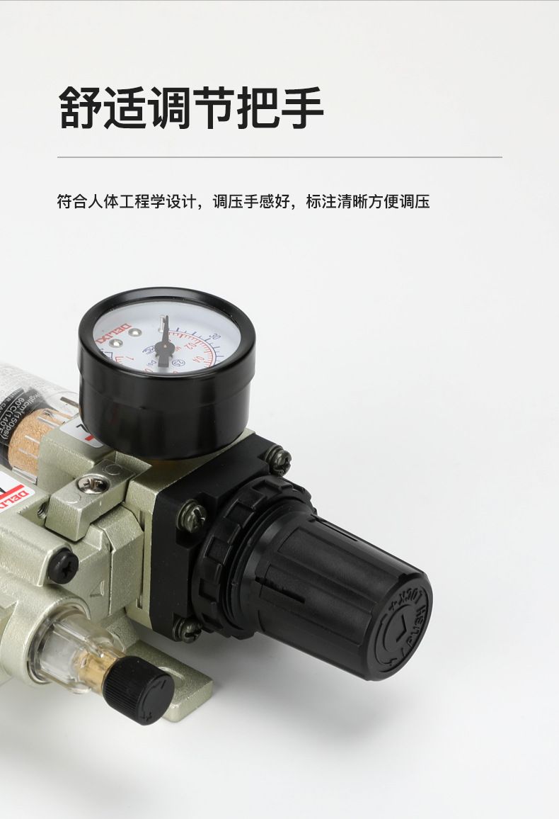 德力西AC2000-02氣源處理器 日本S型氣源處理元件 油水分離器減壓閥 空壓機(jī)空氣過(guò)濾器三聯(lián)件