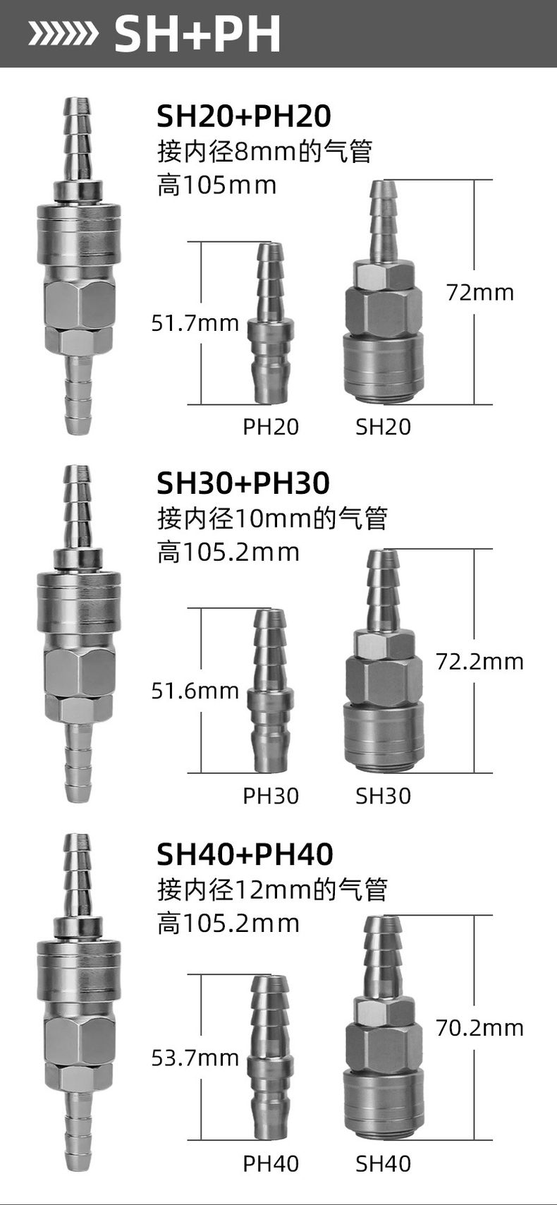 德力西C式快速接頭 C式快接帶自鎖氣動接頭公母頭 氣動空壓機(jī)氣泵軟管快速插頭 PU氣管快接頭